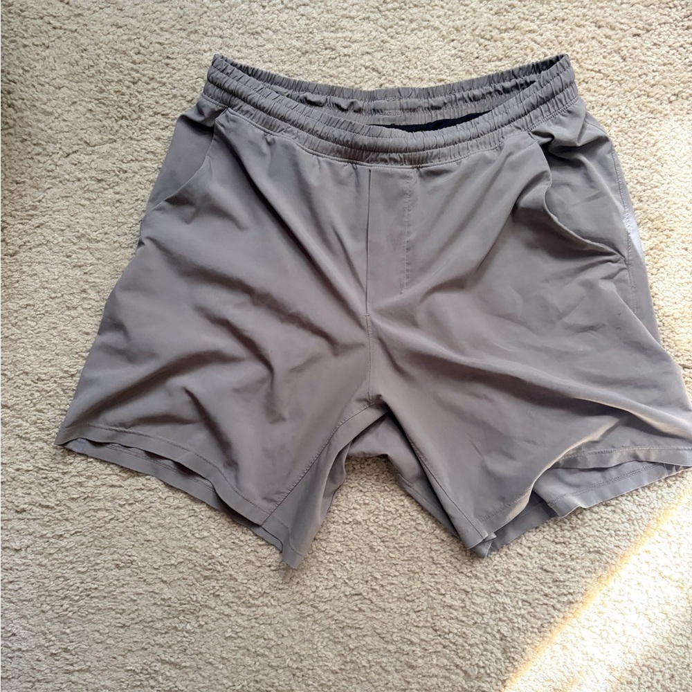 Lululemon, Pace-breaker Shorts, Medium, 5inch inseam with Liner, Dark Grey
